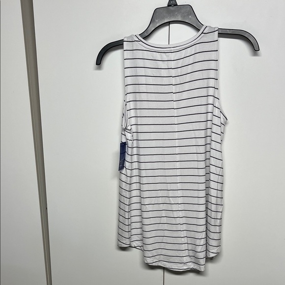 Apt. 9 White and Black Striped Tank Top - Picture 6 of 9